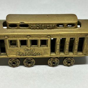 Vintage Souvenir Miniature Brass San Francisco Cable Car